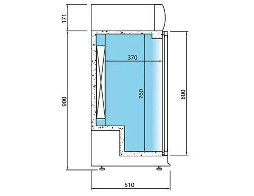 Барна холодильна шафа BGI330 GGM Gastro (фрігобар) (BI)030166 фото