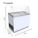 Морозильна вітрина для морозива VENUS 36 VETRINE CURVED ECONOMY Crystal (гнуте скло, без задніх дверей-запасника) (BQ)056362 фото 2