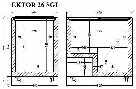 Ларь морозильный EKTOR 26 SGL Crystal (251л) (BQ)010542 фото