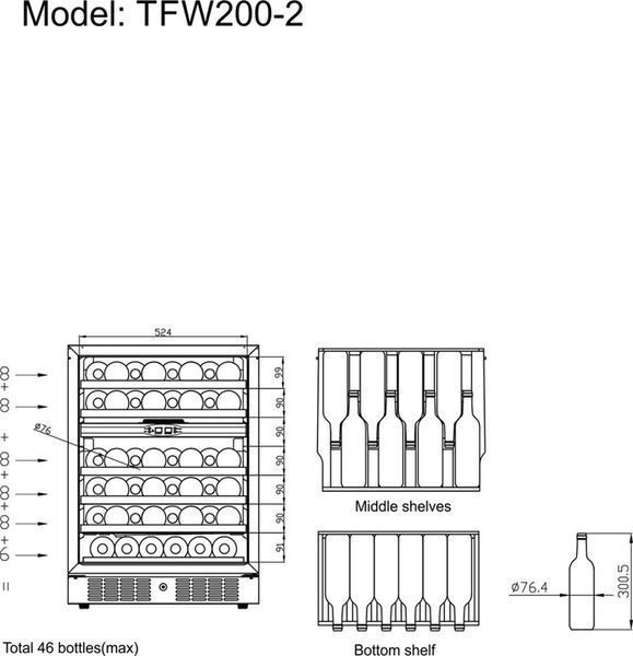 Винна шафа Tefcold TFW200-2F (DFBU)030525 фото