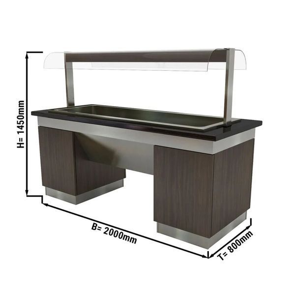 Салат-бар линии раздачи KPIN289 GGM Gastro (5 х GN 1/1) (BI)053361 фото