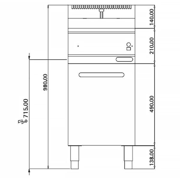 Професійна фритюрниця EFB479E-10 GGM Gastro (BI)008133 фото