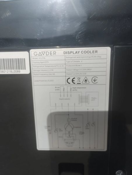 Кондитерська шафа XC-218L Gooder (BV)036037 фото