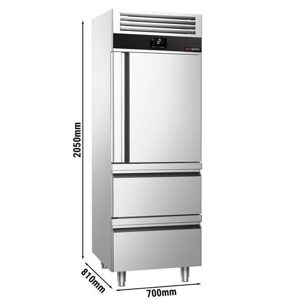 Морозильна шафа TKSF782#ESF12 GGM Gastro, з 2 висувними ящиками,700л (BI)031872 фото