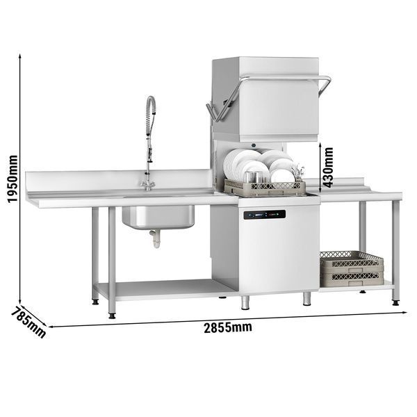 Купольна посудомийна машина DS430L-EK#SET-R GGM GASTRO (BI)007344 фото