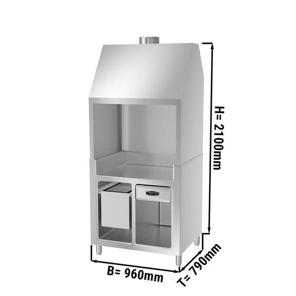 Гриль вугільний HKGE1000E GGM Gastro (підлоговий) (BI)053151 фото