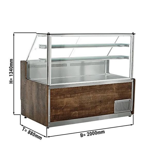 Холодильная витрина линии раздачи KTHE200-SN GGM Gastro (BI)009227 фото