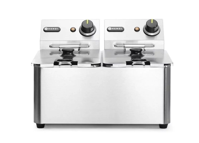 Професійна фритюрниця Kitchen Line 205846 Hendi (4+4л) (DW)010410 фото