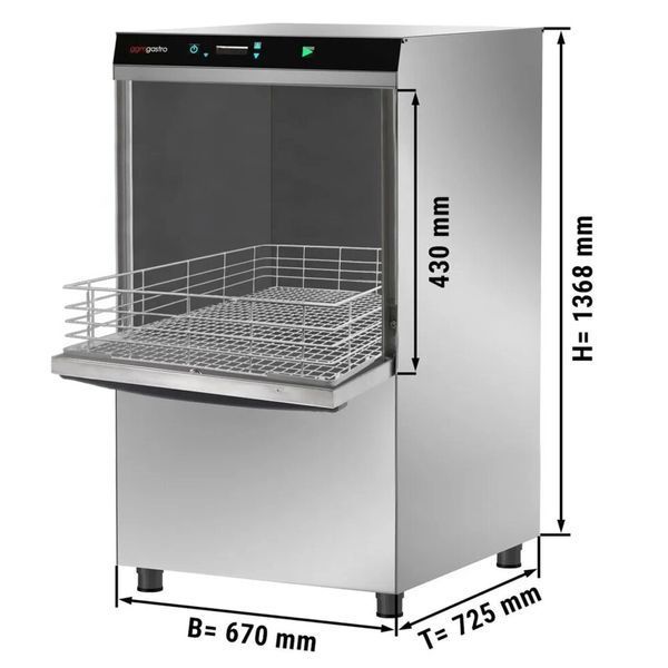 Профессиональная посудомоечная машина GFS420M-N GGM Gastro (с помпой слива / с помпой моющего средства) (BI)053198 фото
