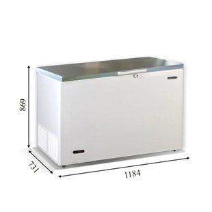 Ларь морозильный IRAKLIS 36 INOX Crystal (342л) крышка нерж (BQ)032667 фото